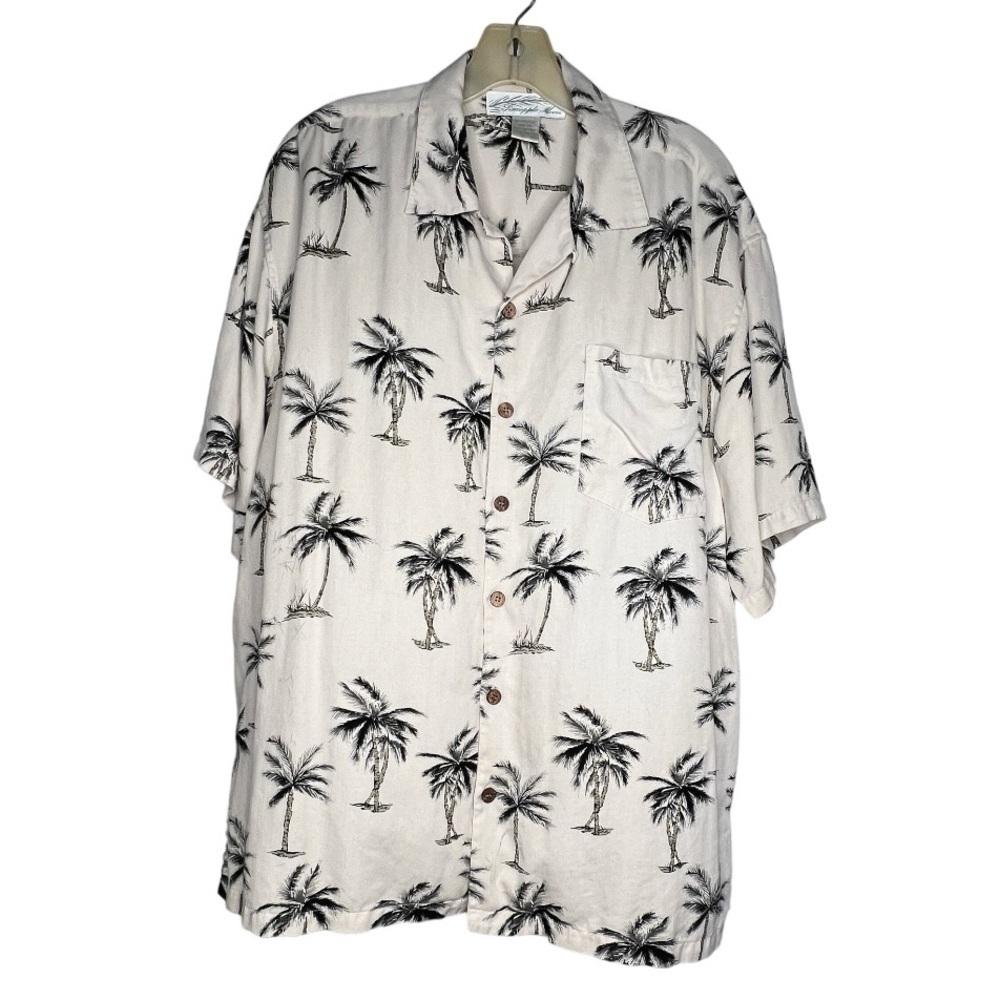 Vintage Pineapple Moon Silk Shirt‎